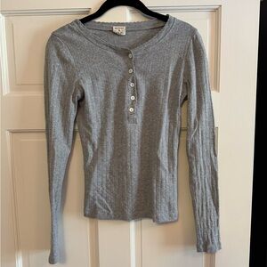 Marea Pointelle Long Sleeve Henley